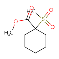 Chemical structure of methyl 1-methanesulfonylcyclohexane-1-carboxylate - CSSB06655524891
