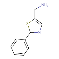 Chemical structure of 1-(2-phenyl-1,3-thiazol-5-yl)methanamine - CSSB00000168345
