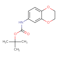Chemical structure of tert-butyl N-(2,3-dihydro-1,4-benzodioxin-6-yl)carbamate - CSSB00012224315
