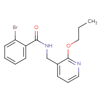 Chemical structure of 2-bromo-N-[(2-propoxypyridin-3-yl)methyl]benzamide - CSSB02074391071