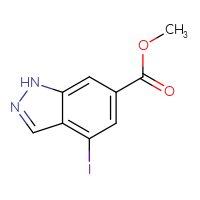 Chemical structure of methyl 4-iodo-1H-indazole-6-carboxylate - CSSB00010185978