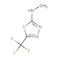 Chemical structure of N-methyl-5-(trifluoromethyl)-1,3,4-thiadiazol-2-amine - CSSB00011218758