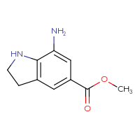 Chemical structure of methyl 7-amino-2,3-dihydro-1H-indole-5-carboxylate - CSSB00135415679