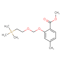 Chemical structure of methyl 4-methyl-2-{[2-(trimethylsilyl)ethoxy]methoxy}benzoate - CSSB20965989274