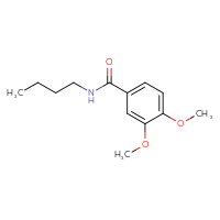 Chemical structure of N-butyl-3,4-dimethoxybenzamide - CSSB00047894846