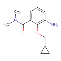 Chemical structure of 3-amino-2-(cyclopropylmethoxy)-N,N-dimethylbenzamide - CSSB03219847870