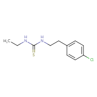 Chemical structure of 1-[2-(4-chlorophenyl)ethyl]-3-ethylthiourea - CSSB00000167435