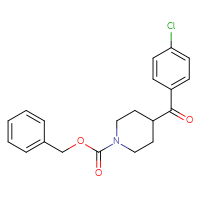 Chemical structure of benzyl 4-(4-chlorobenzoyl)piperidine-1-carboxylate - CSSB01427535257