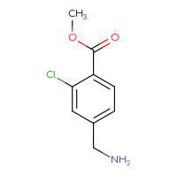 Chemical structure of methyl 4-(aminomethyl)-2-chlorobenzoate - CSSB00000098555