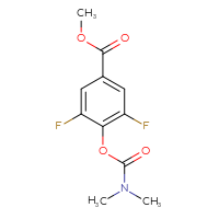 Chemical structure of methyl 4-[(dimethylcarbamoyl)oxy]-3,5-difluorobenzoate - CSSB21432554602