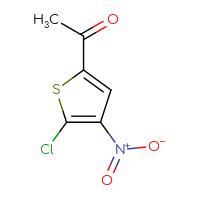 Chemical structure of 1-(5-chloro-4-nitrothiophen-2-yl)ethan-1-one - CSSB00000034123