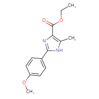 Chemical structure of ethyl 2-(4-methoxyphenyl)-5-methyl-1H-imidazole-4-carboxylate - CSSB00000554154