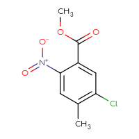 Chemical structure of methyl 5-chloro-4-methyl-2-nitrobenzoate - CSSB00033439301