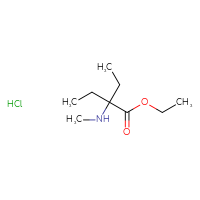 Chemical structure of ethyl 2-ethyl-2-(methylamino)butanoate hydrochloride - CSSB21043405698