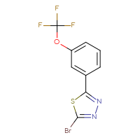 Chemical structure of 2-bromo-5-[3-(trifluoromethoxy)phenyl]-1,3,4-thiadiazole - CSSB00000728885