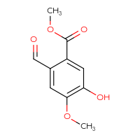 Chemical structure of methyl 2-formyl-5-hydroxy-4-methoxybenzoate - CSSB00049161901