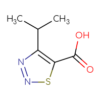Chemical structure of 4-(propan-2-yl)-1,2,3-thiadiazole-5-carboxylic acid - CSSB00000760491