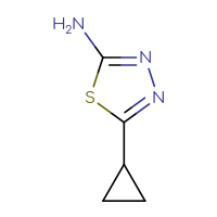 Chemical structure of 5-cyclopropyl-1,3,4-thiadiazol-2-amine - CSSB00000183629