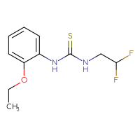 Chemical structure of 3-(2,2-difluoroethyl)-1-(2-ethoxyphenyl)thiourea - CSSB01039167882