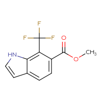 Chemical structure of methyl 7-(trifluoromethyl)-1H-indole-6-carboxylate - CSSB06645079497