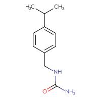 Chemical structure of {[4-(propan-2-yl)phenyl]methyl}urea - CSSB00011466379