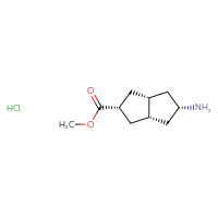 Chemical structure of methyl (2S,3aR,5R,6aS)-5-amino-octahydropentalene-2-carboxylate hydrochloride - CSSB20895631041