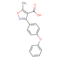 Chemical structure of 5-methyl-3-(4-phenoxyphenyl)-1,2-oxazole-4-carboxylic acid - CSSB00159241098