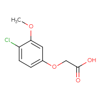 Chemical structure of 2-(4-chloro-3-methoxyphenoxy)acetic acid - CSSB00103124433