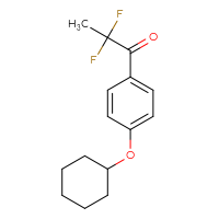 Chemical structure of 1-[4-(cyclohexyloxy)phenyl]-2,2-difluoropropan-1-one - CSSB21103684747
