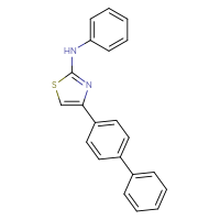 Chemical structure of 4-{[1,1'-biphenyl]-4-yl}-N-phenyl-1,3-thiazol-2-amine - CSSB00161043055