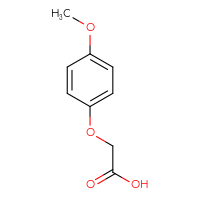 Chemical structure of 2-(4-methoxyphenoxy)acetic acid - CSSB00000186439