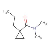Chemical structure of N,N-dimethyl-1-propylcyclopropane-1-carboxamide - CSSB00012818311