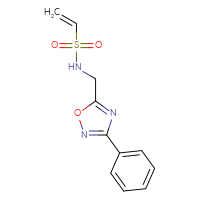 Chemical structure of N-[(3-phenyl-1,2,4-oxadiazol-5-yl)methyl]ethene-1-sulfonamide - CSSB21332053700