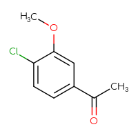 Chemical structure of 1-(4-chloro-3-methoxyphenyl)ethan-1-one - CSSB00012002813