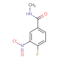 Chemical structure of 4-fluoro-N-methyl-3-nitrobenzamide - CSSB00000198137