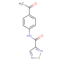 Chemical structure of N-(4-acetylphenyl)-1,2,5-thiadiazole-3-carboxamide - CSSB00021928159