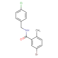 Chemical structure of 5-bromo-N-[(4-chlorophenyl)methyl]-2-methylbenzamide - CSSB00008281063