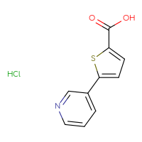 Chemical structure of 5-(pyridin-3-yl)thiophene-2-carboxylic acid hydrochloride - CSSB00000690241