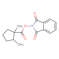 Chemical structure of 1,3-dioxo-2,3-dihydro-1H-isoindol-2-yl 1,2-dimethylcyclopentane-1-carboxylate - CSSB00116214167