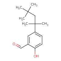 Chemical structure of 2-hydroxy-5-(2,4,4-trimethylpentan-2-yl)benzaldehyde - CSSB00005759366