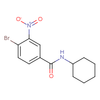 Chemical structure of 4-bromo-N-cyclohexyl-3-nitrobenzamide - CSSB00000481911