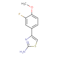 Chemical structure of 4-(3-fluoro-4-methoxyphenyl)-1,3-thiazol-2-amine - CSSB00000193517