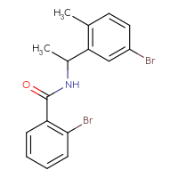 Chemical structure of 2-bromo-N-[1-(5-bromo-2-methylphenyl)ethyl]benzamide - CSSB20696089506