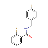 Chemical structure of 2-fluoro-N-[(4-fluorophenyl)methyl]benzamide - CSSB00000579132