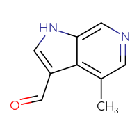 Chemical structure of 4-methyl-1H-pyrrolo[2,3-c]pyridine-3-carbaldehyde - CSSB00009883608