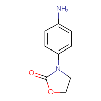 Chemical structure of 3-(4-aminophenyl)-1,3-oxazolidin-2-one - CSSB00000743516