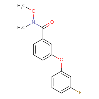 Chemical structure of 3-(3-fluorophenoxy)-N-methoxy-N-methylbenzamide - CSSB03693214371