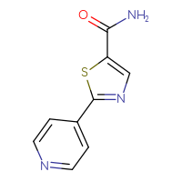 Chemical structure of 2-(pyridin-4-yl)-1,3-thiazole-5-carboxamide - CSSB00009892731