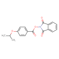 Chemical structure of 1,3-dioxo-2,3-dihydro-1H-isoindol-2-yl 4-(propan-2-yloxy)benzoate - CSSB00133014320