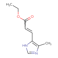 Chemical structure of ethyl 3-(4-methyl-1H-imidazol-5-yl)prop-2-enoate - CSSB00038425735